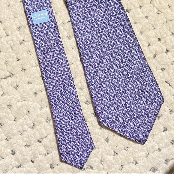 Links of London Other - LINKS OF LONDON Silk Logo Tie Deer Stag blue pink
